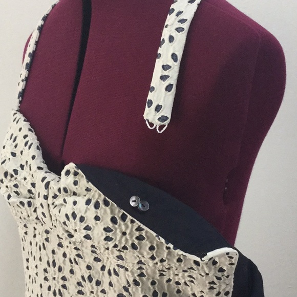 Bill Blass New York halter eyelet over denim dress - Picture 6 of 7